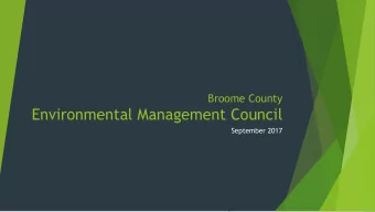 Environmental Management Council  September 2017  Citizen advisory board to  county government