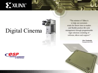 Digital Cinema  Agenda   Introduction and market overview   The industry today   System