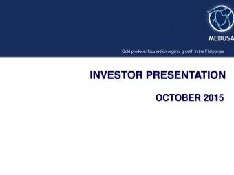 INVESTOR PRESENTATION OCTOBER 2015  1  CAPITAL STRUCTURE  SHARE CAPITAL    Ordinary Shares: