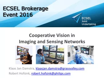 ECS  CSEL  EL Bro  roker  erage  age  Event  nt 2016  16  ECSE  CSEL  Joint  Undertak  aking  ng