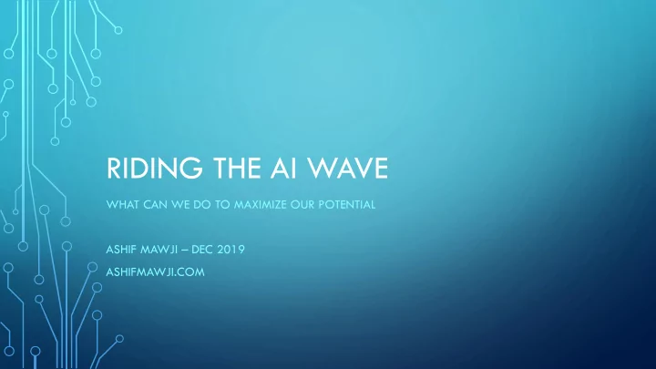 riding the ai wave