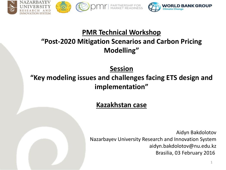 post 2020 mitigation scenarios and carbon pricing