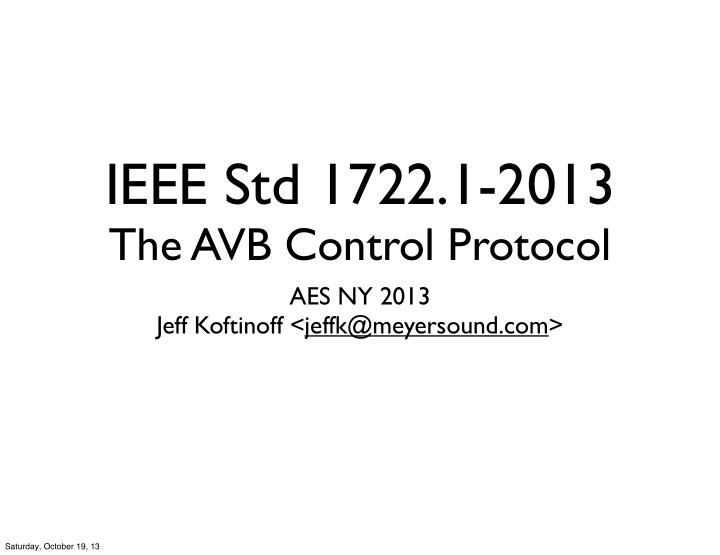 ieee std 1722 1 2013