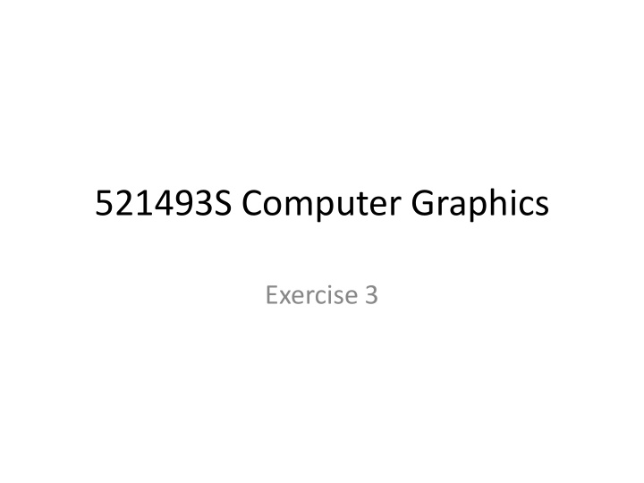 521493s computer graphics