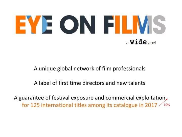 for 125 international titles among its catalogue in 2017