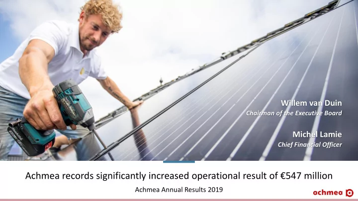 achmea records significantly increased operational result