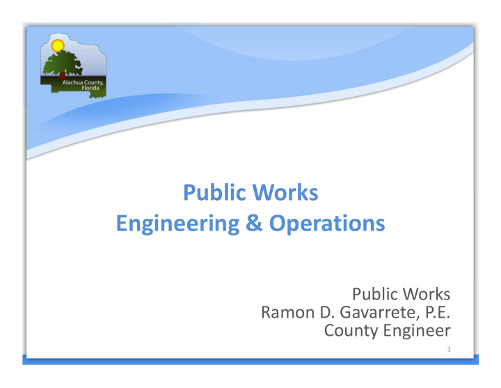 public works engineering operations