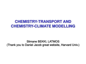 Slimane BEKKI, LATMOS  (Thank you to Daniel Jacob great website, Harvard Univ.)  PLAN  1/  Some