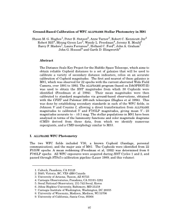 Ground-Based Calibration of WFC ALLFRAME Stellar Photometry in M81 Shaun M. G. Hughes 1 , Peter B.