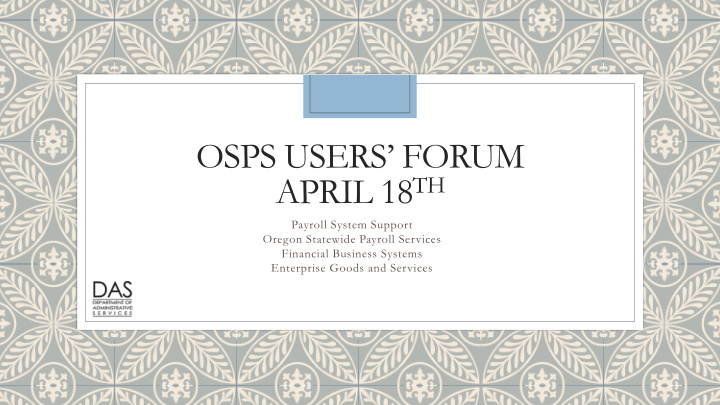 osps users forum