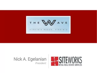 Nick  ck A. Egel  elanian  anian  President:  MALL  AMAZON/  FAILURES  Whole Foods!!!  RETAIL