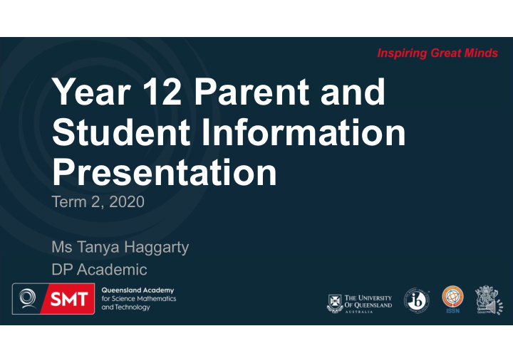 year 12 parent and student information presentation
