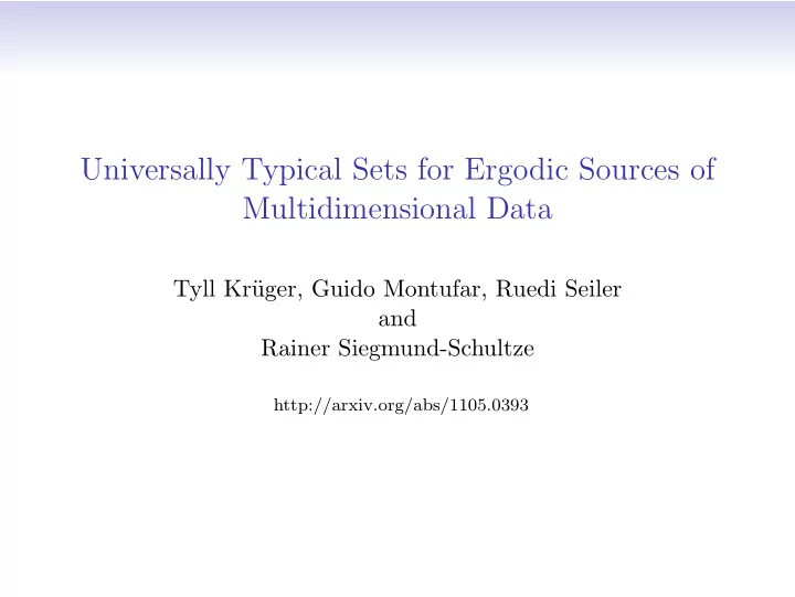 universally typical sets for ergodic sources of