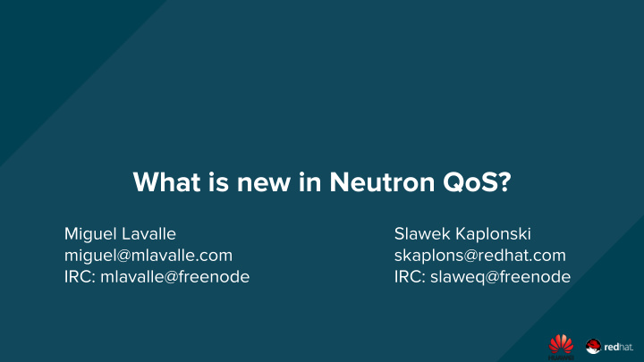 what is new in neutron qos