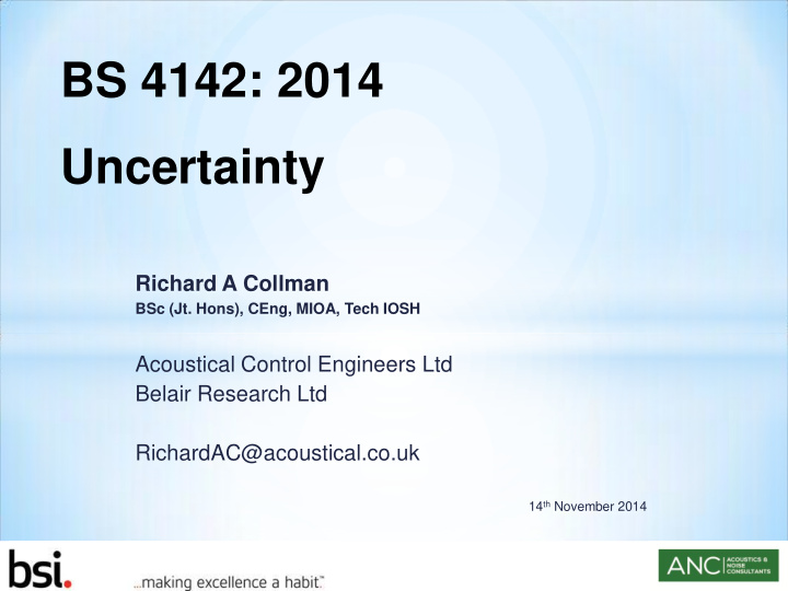 bs 4142 2014 uncertainty