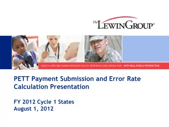 FY 2012 Cycle 1 States  August 1, 2012  Agenda  Submitting payment review findings information