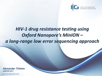 HIV-1 drug resistance testing using  Oxford Nanopores MinION  a long-range low error