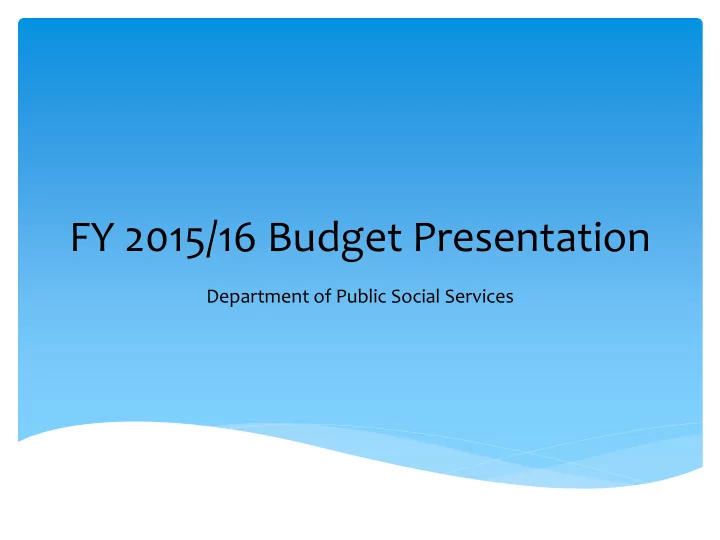 fy 2015 16 budget presentation