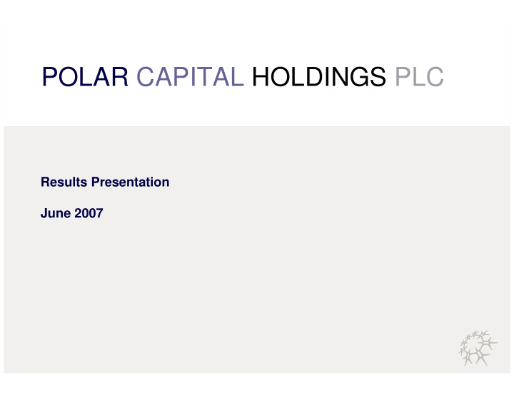polar capital holdings plc