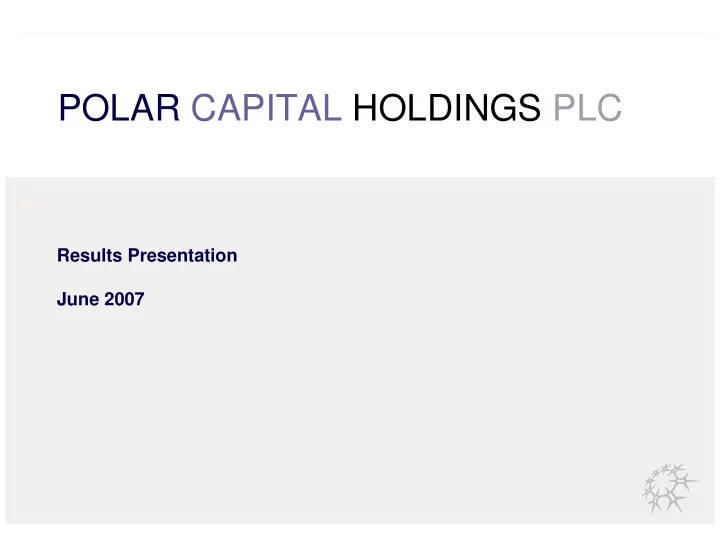 polar capital holdings plc