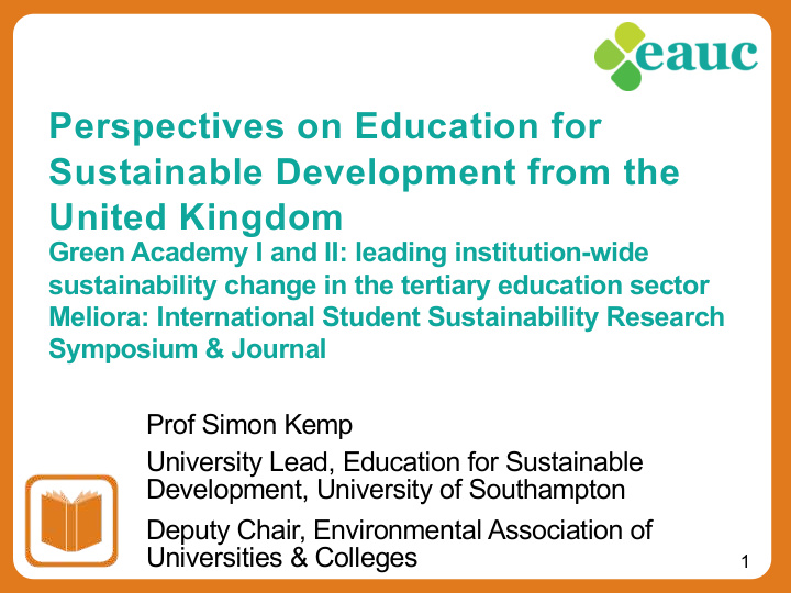 perspectives on education for sustainable development