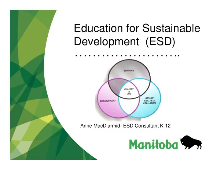 education for sustainable development esd