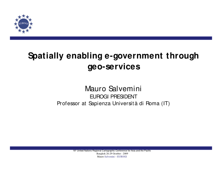spatially enabling e government through geo services