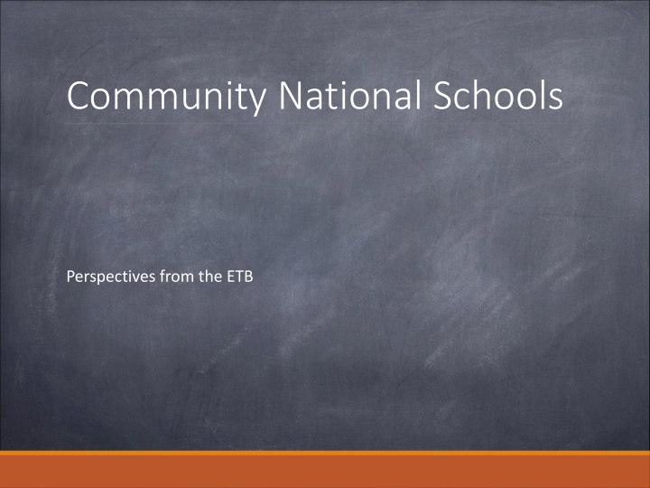 community national schools