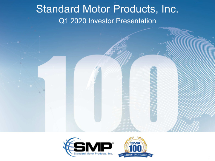 standard motor products inc