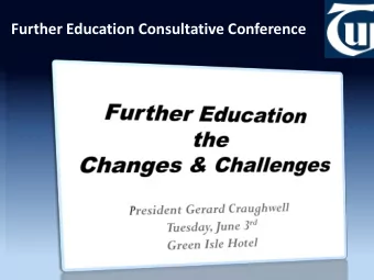 Education and Research Officer  Further Education Consultative Conference   Teachers Union Of