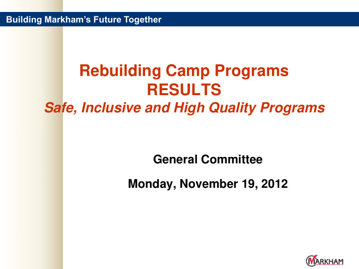 rebuilding camp programs results