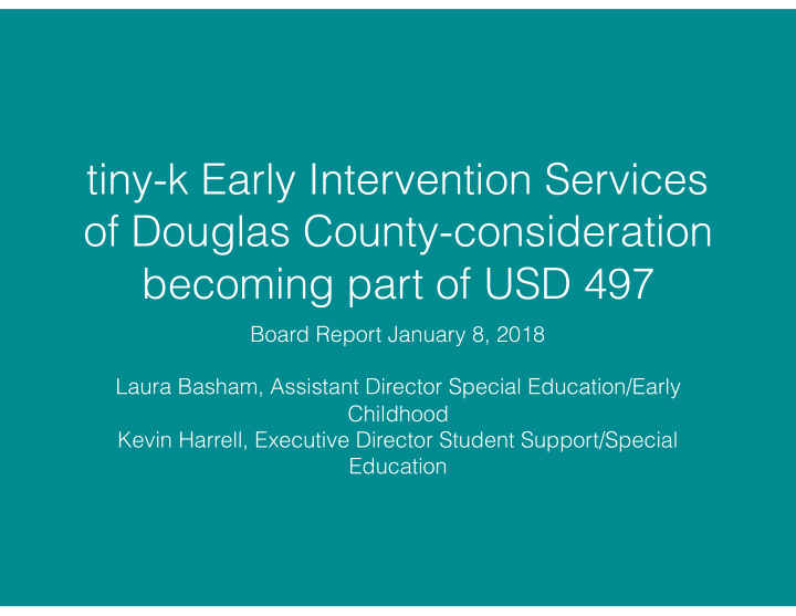 tiny k early intervention services of douglas county