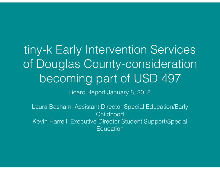 tiny k early intervention services of douglas county
