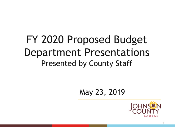 fy 2020 proposed budget department presentations