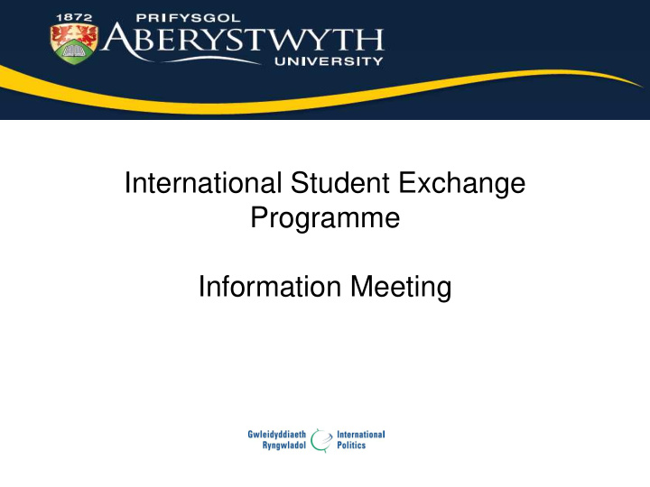 international student exchange programme information
