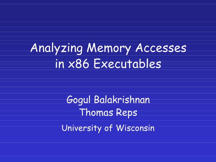 analyzing memory accesses in x86 executables