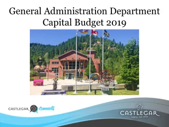 Capital Budget 2019  General Administration/IT Capital Budget 2019  City of Castlegar  2019