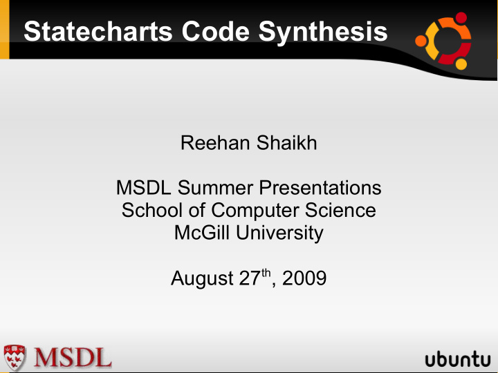 statecharts code synthesis