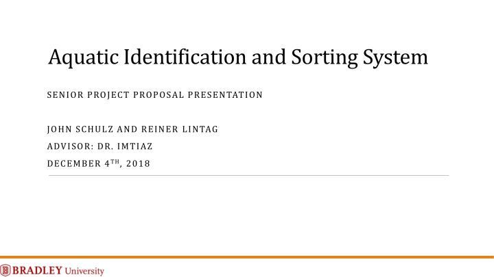 aquatic identification and sorting system