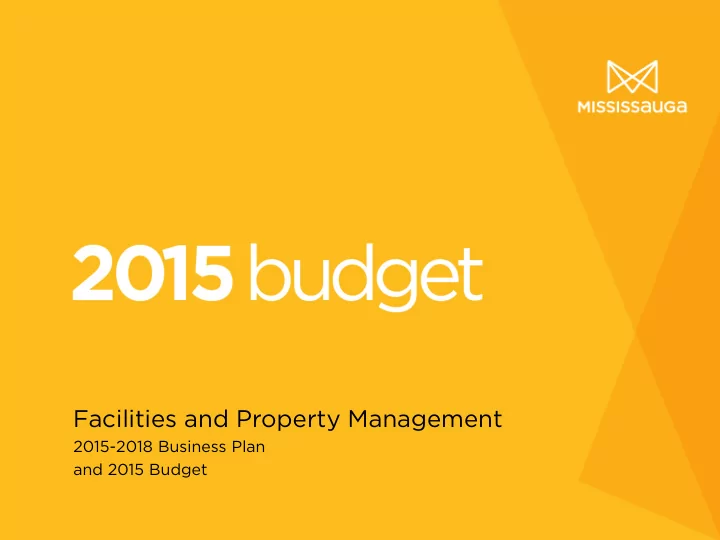 facilities and property management