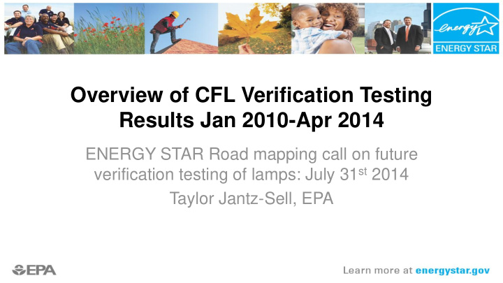 overview of cfl verification testing results jan 2010 apr