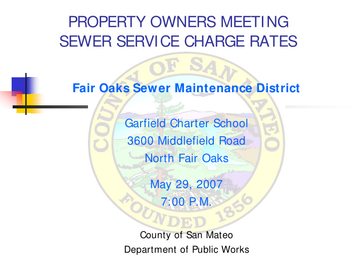 property owners meeting sewer service charge rates