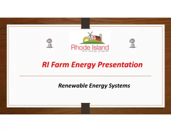 RI Farm Energy Presentation  Renewable Energy Systems  What is Renewable Energy? Renewable Energy