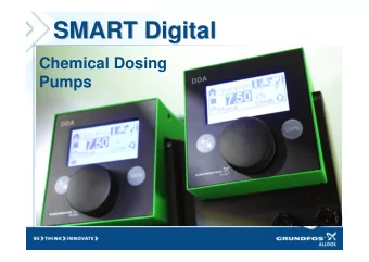 SMART Digital  SMART Digital  Chemical Dosing  Pumps  Innovation at a glance  Innovation at a