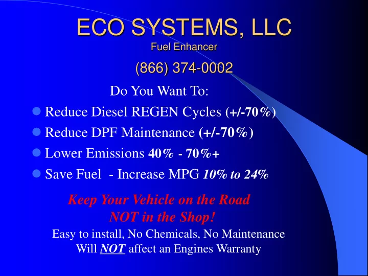 eco systems llc