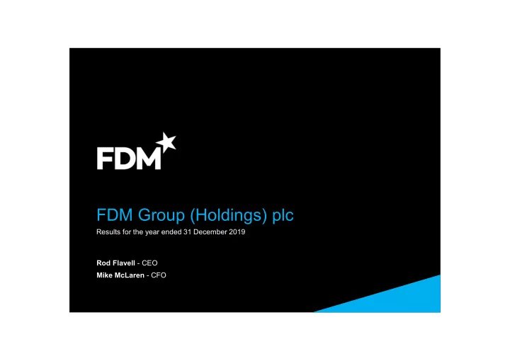 fdm group holdings plc
