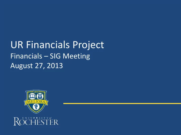 ur financials project