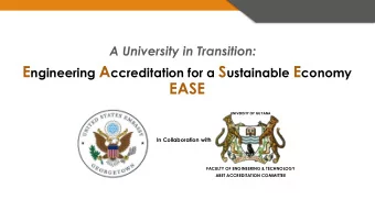EASE  UNIVERSITY OF GUYANA  In Collaboration with  FACULTY OF ENGINEERING &amp; TECHNOLOGY  ABET