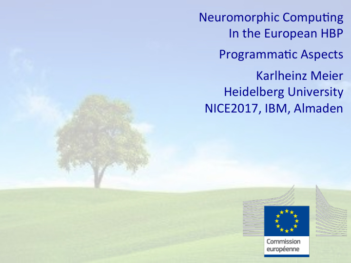 neuromorphic compu ng in the european hbp