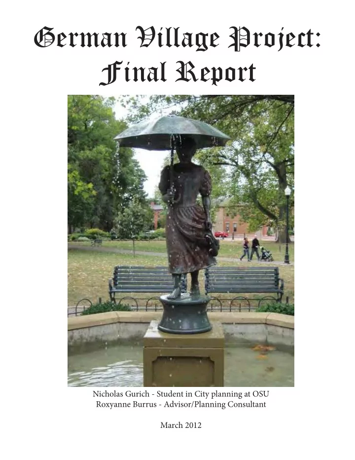 german village project final report